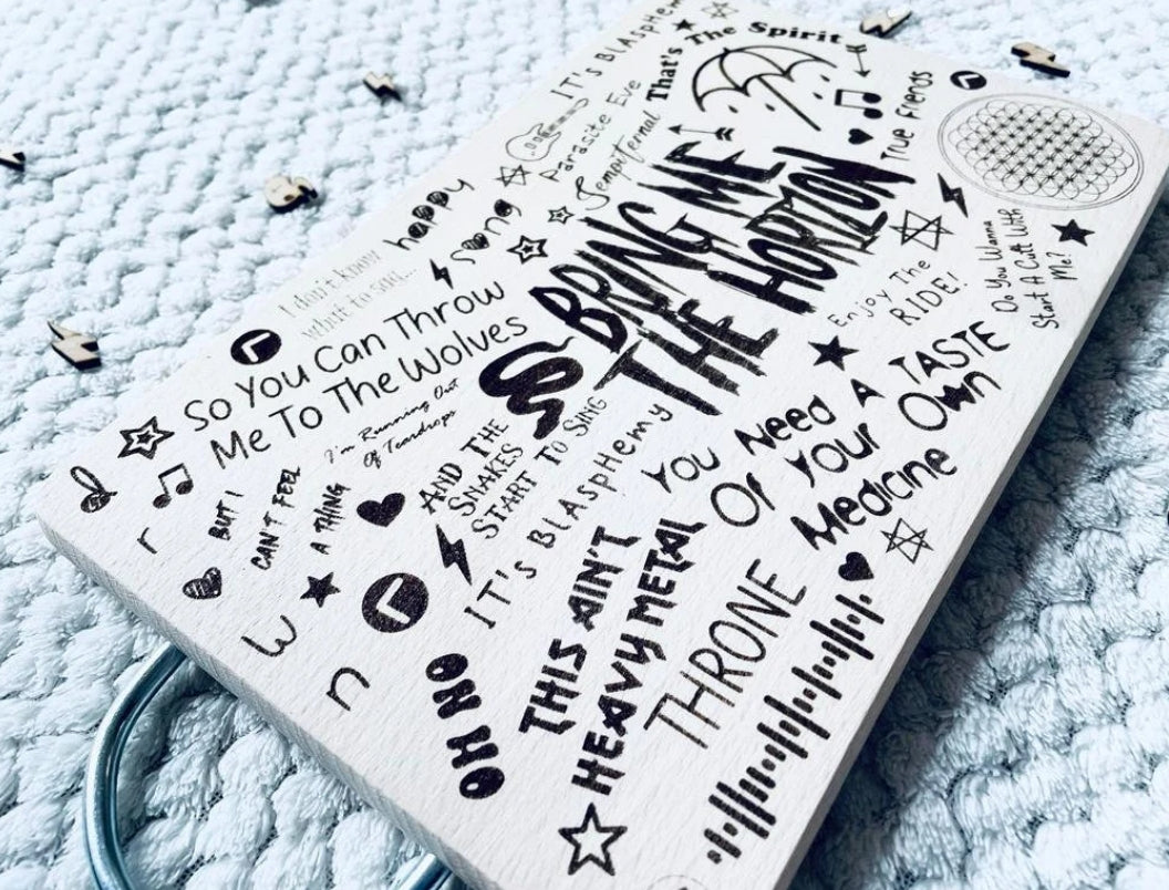 BMTH Inspired Lyric Chopping Board