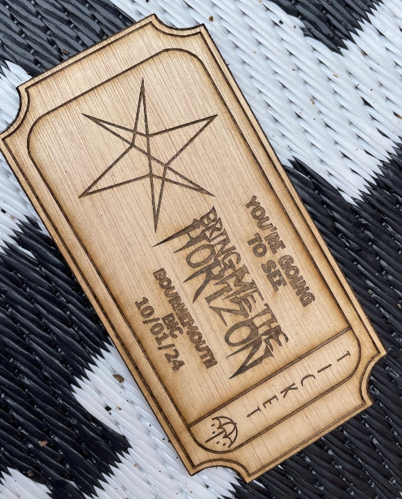 Personalised Wooden Gift Ticket