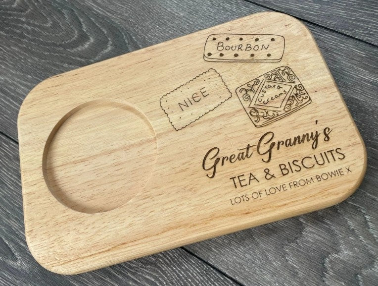 Personalised Tea And Biscuit Board
