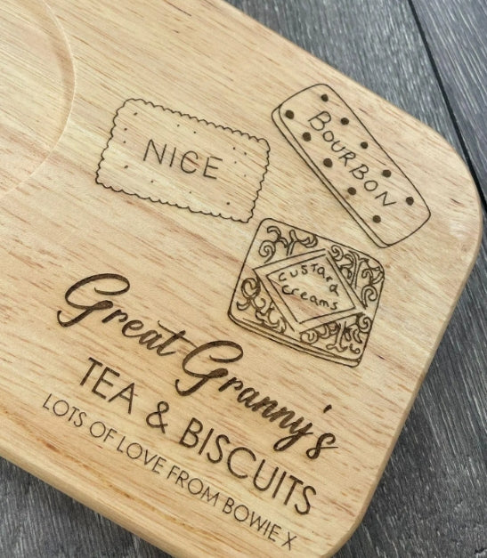 Personalised Tea And Biscuit Board
