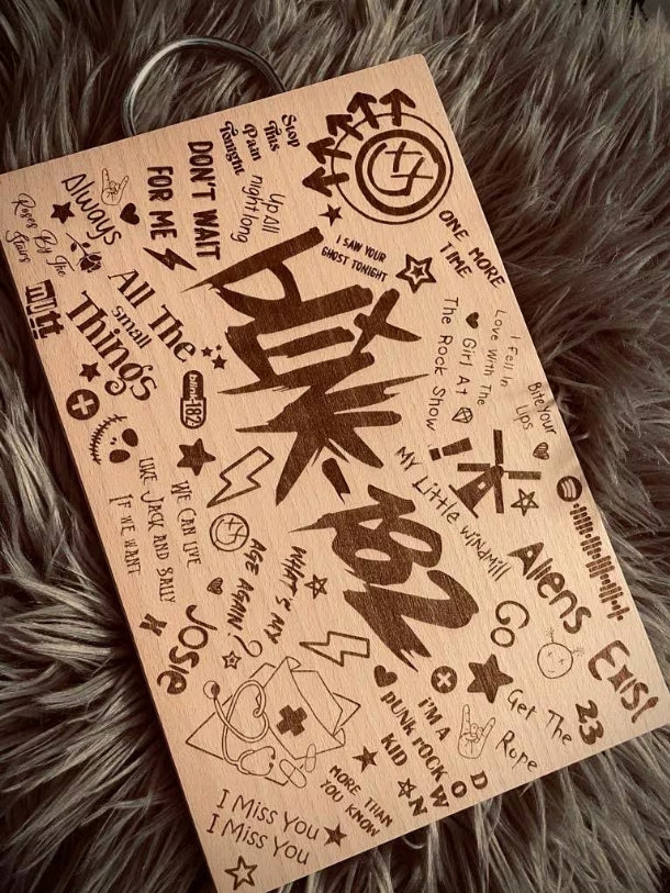 Blink 182 Inspired Lyric Chopping Board