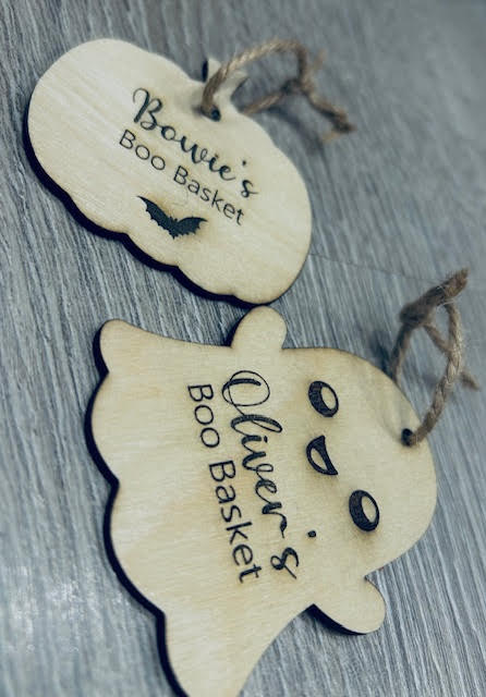 Personalised Boo Basket Tags
