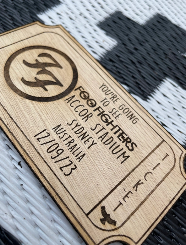Personalised Wooden Gift Ticket