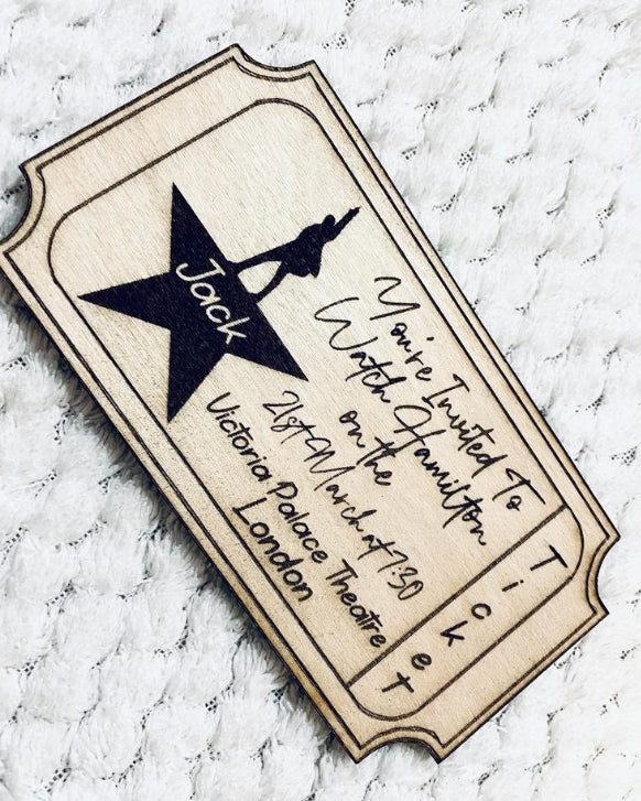 Personalised Wooden Gift Ticket