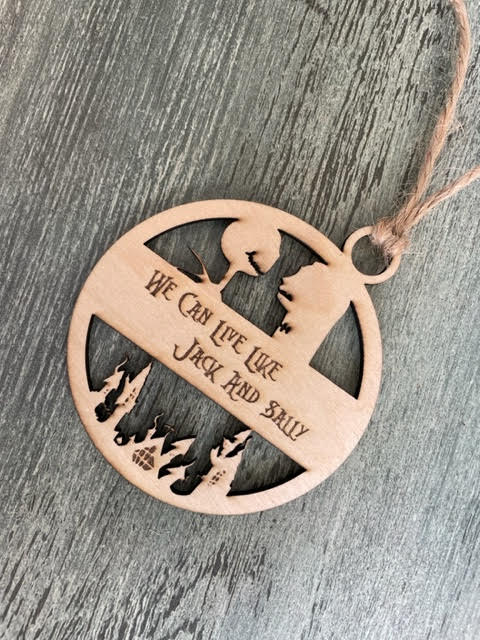 Set Of 3 NBC Inspired Wooden Tree Decorations