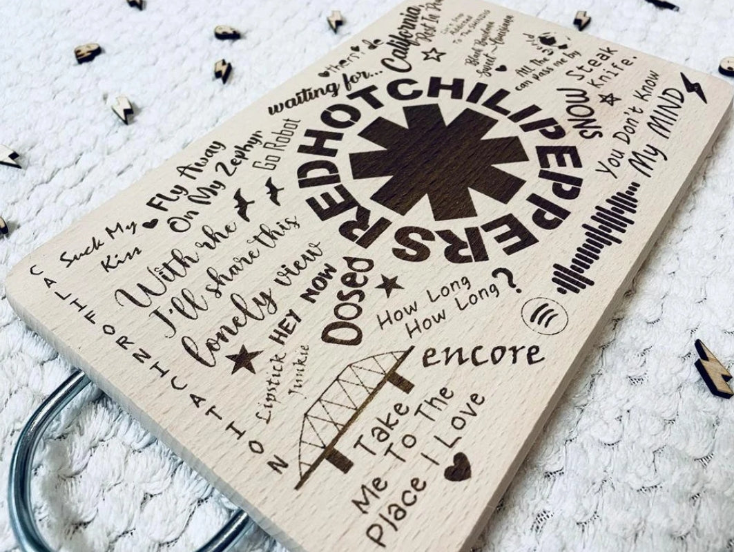RHCP Inspired Lyric Board