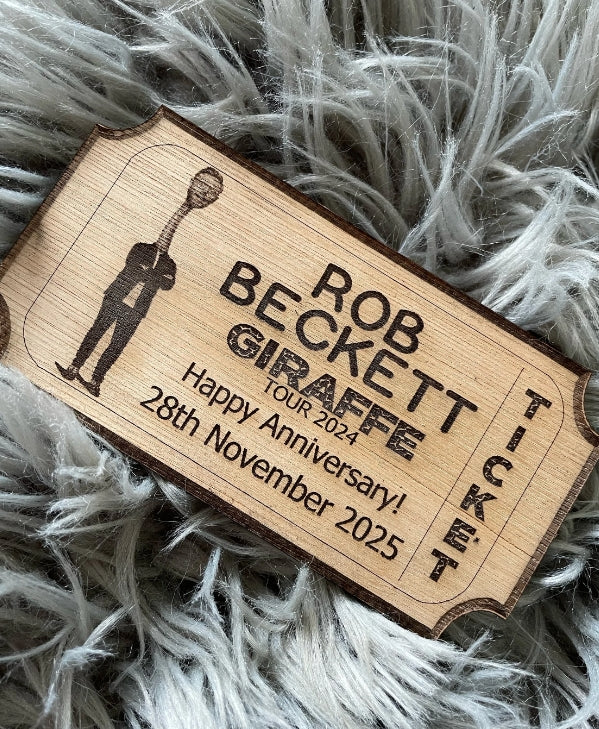 Personalised Wooden Gift Ticket
