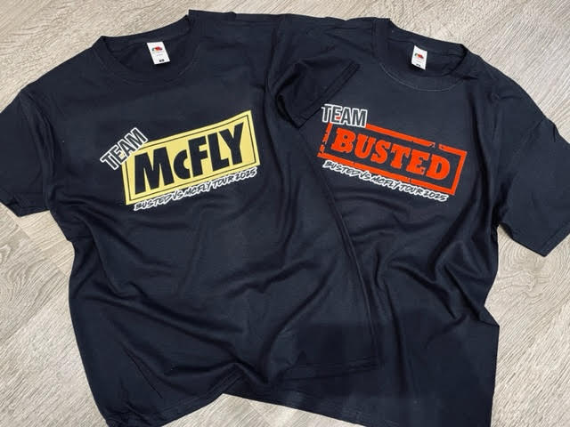 Team Busted & Team McFly Inspired T-Shirts