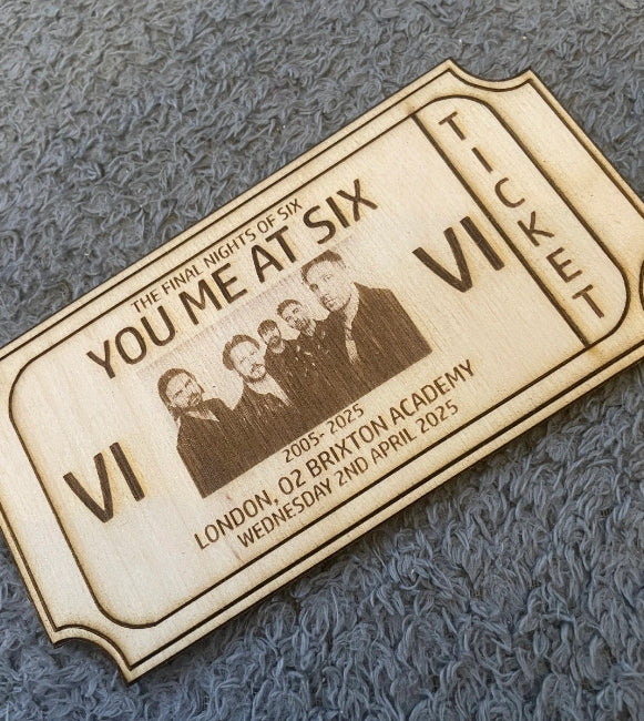 Personalised Wooden Gift Ticket