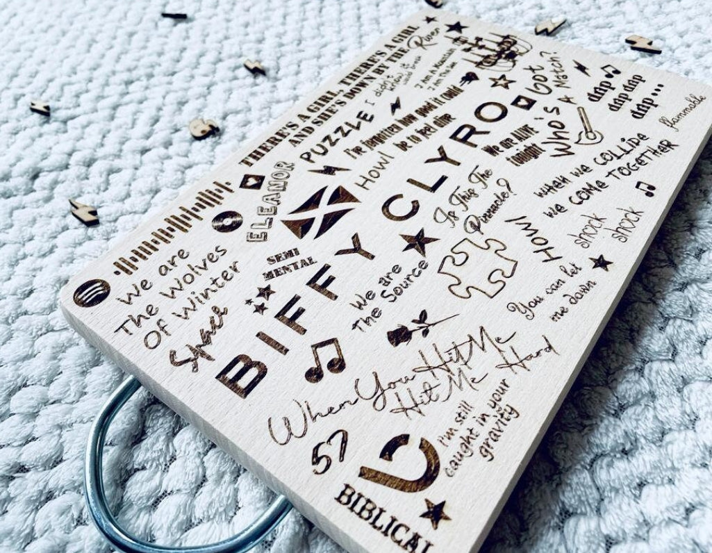 Biffy Clyro Inspired Lyric Chopping Board