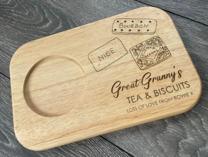 Personalised Tea And Biscuit Board