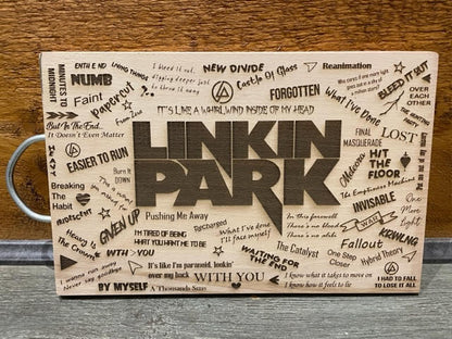 Linkin Park Inspired Lyric Chopping Board