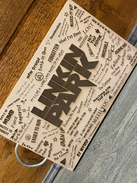 Linkin Park Inspired Lyric Chopping Board