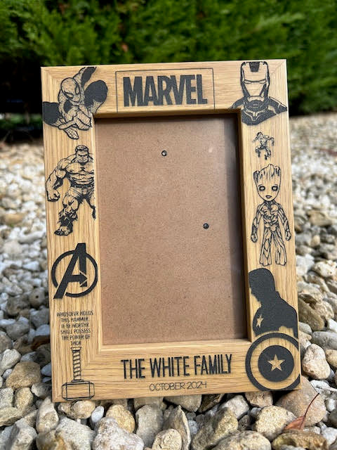 Disney Marvel Personalised Engraved Photo Frame