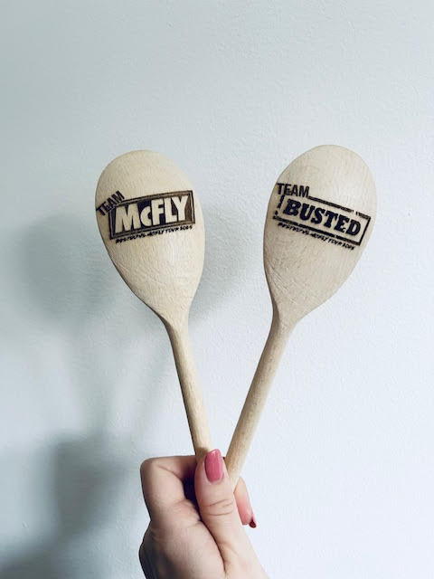 Busted Vs McFly Inspired Wooden Spoons