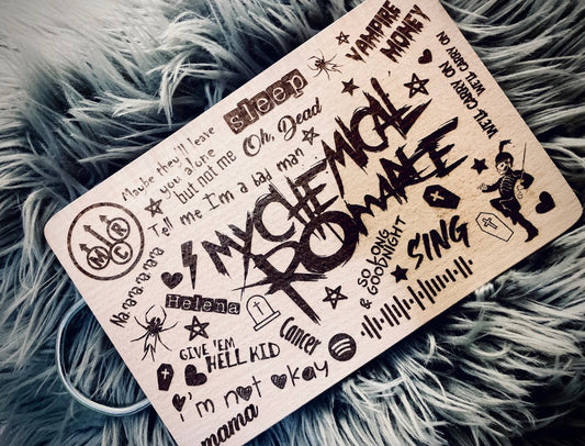 MCR Inspired Lyric Chopping Board