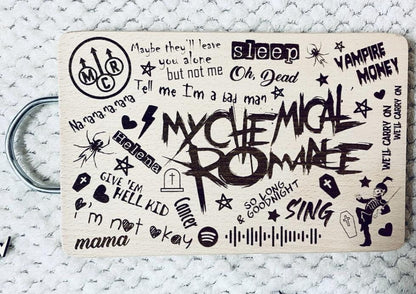 MCR Inspired Lyric Chopping Board